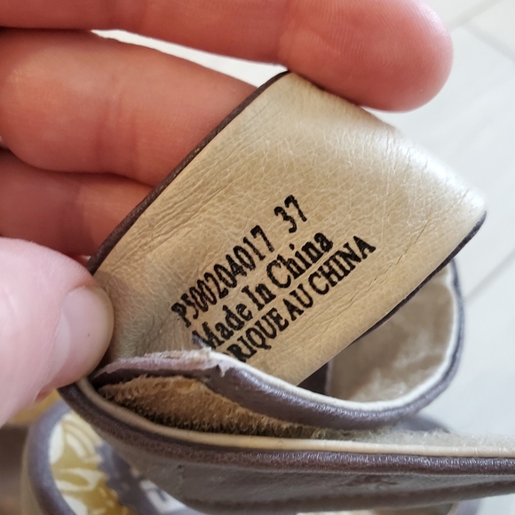 Fly London Yula Wedge Pump Purple Brown Sandals 6.5 - Picture 5 of 5